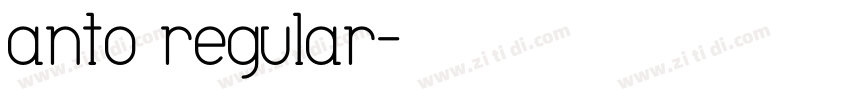 anto regular字体转换